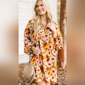 Floral Long Sleeve Dress